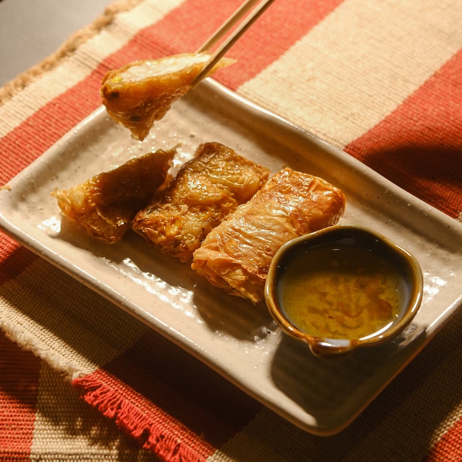 Crispy Shrimp Tofu Skin Roll