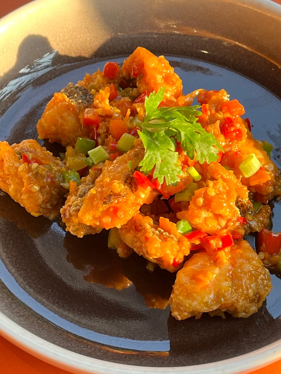 Sea Bass, Three-Flavour Sauce