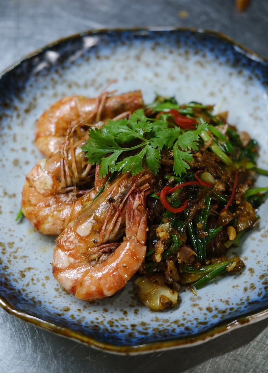 Baked Prawns with Glass Noodles