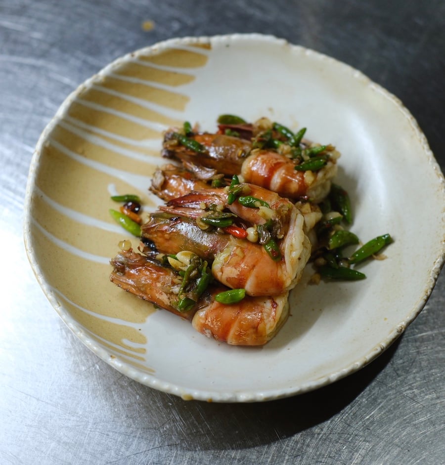 Prawns with Bird’s Eye Chilli