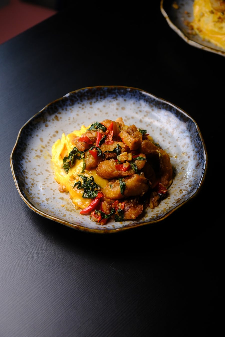 Creamy Egg Rice, Basil Yellow Fish