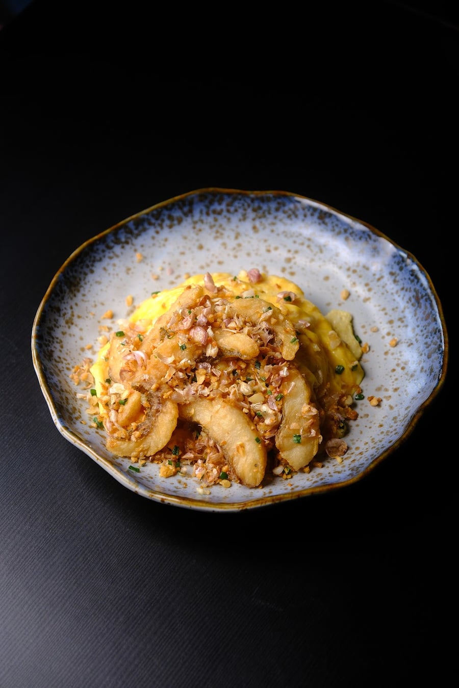 Creamy Egg Rice, Garlic Yellow Fish