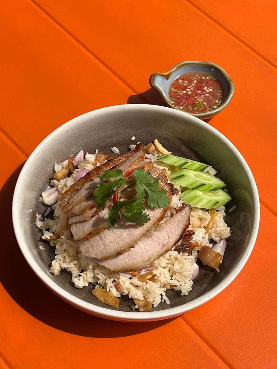 Spicy Herb Rice, Grilled Pork Neck
