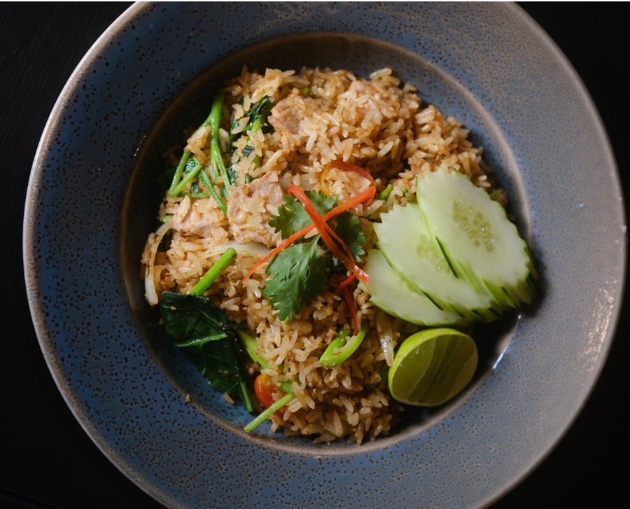 Old-style Pork & Kale Fried Rice