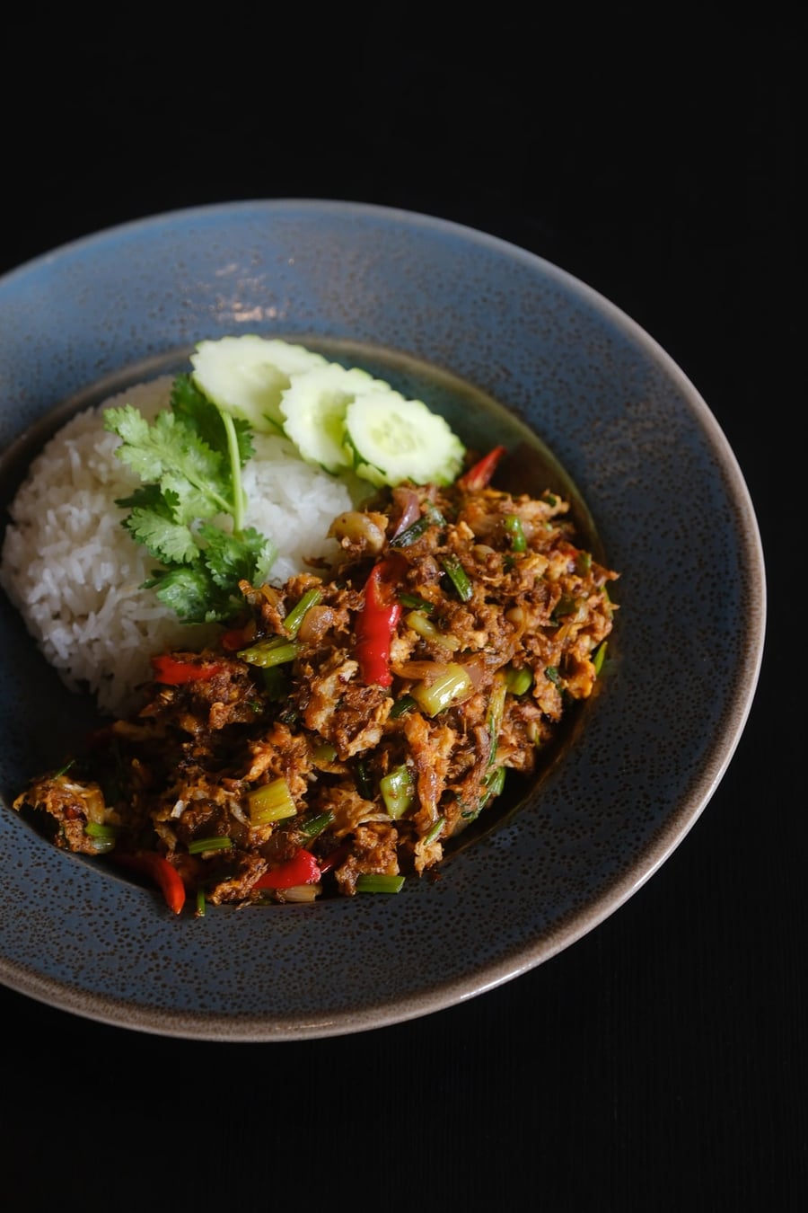 Stir-fried Sardines, Egg & Chilli