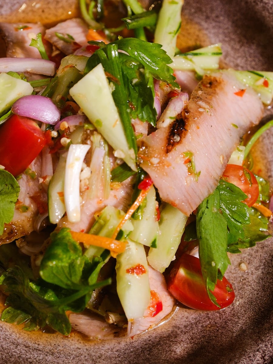 Grilled Pork Jowl Spicy Salad