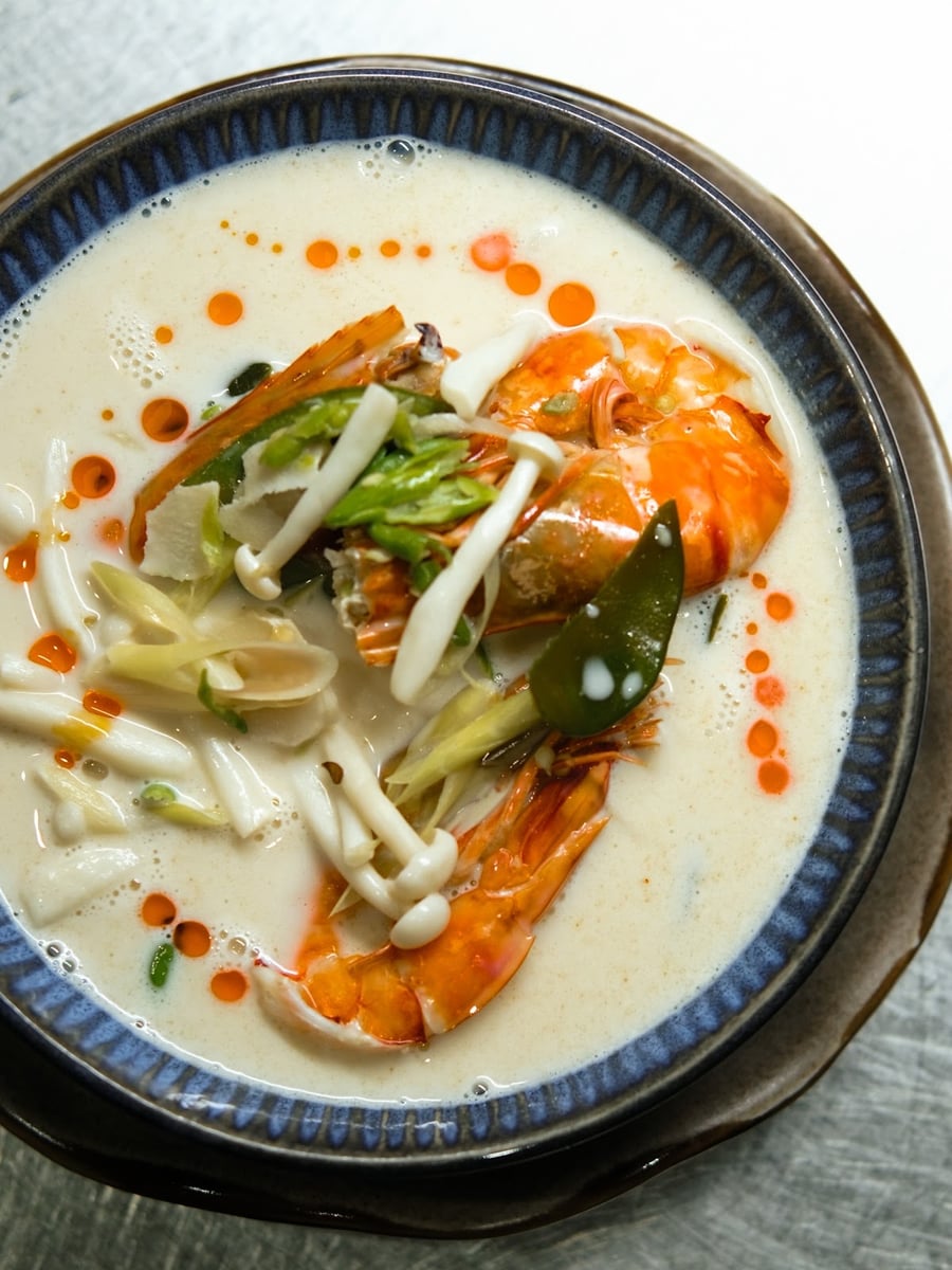 Tom Kha — Coconut Soup with Prawns